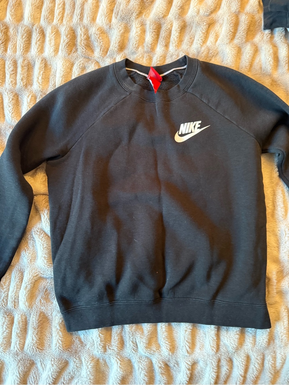 Nike Black Crewneck Sweatshirt with White Swoosh